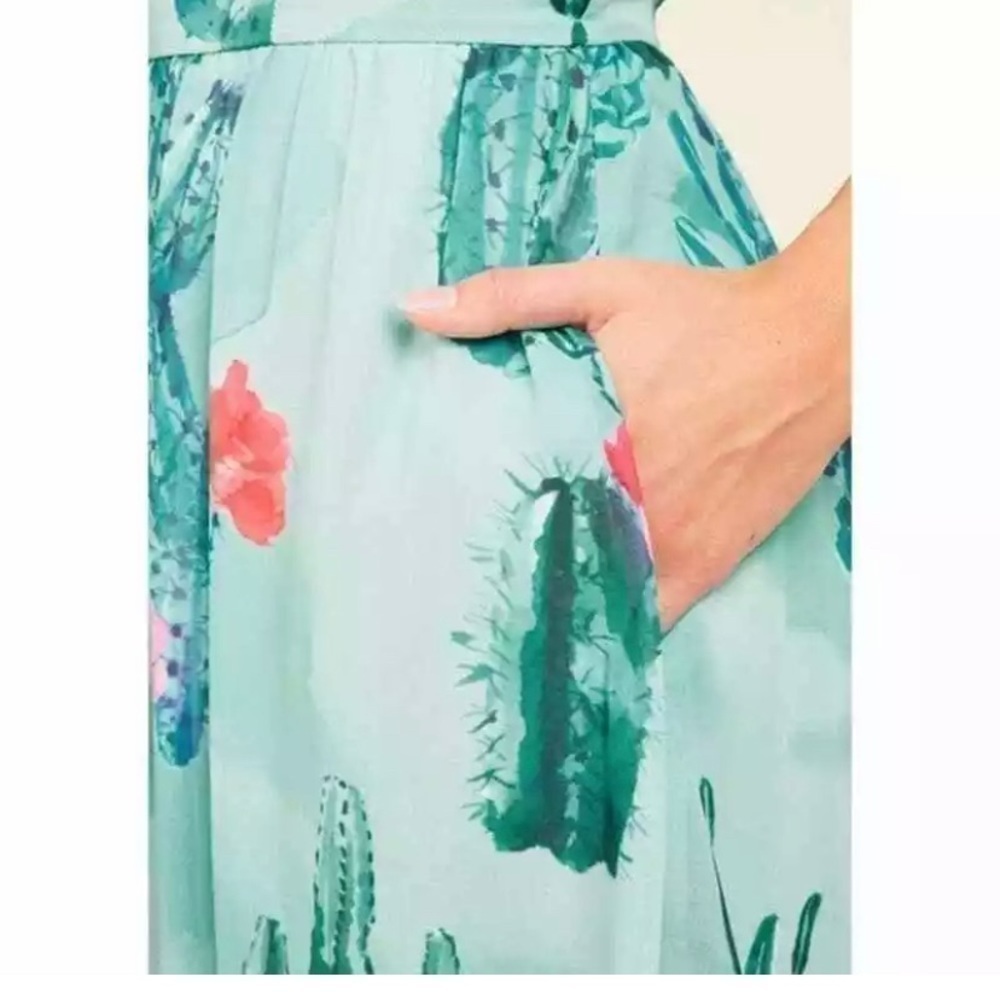 ModCloth Chiffon Cactus Dress - Picture 2 of 11